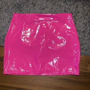 Pink mini skirt